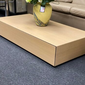 Table basse salon - DIVANI en chêne avec tiroirs de rangement