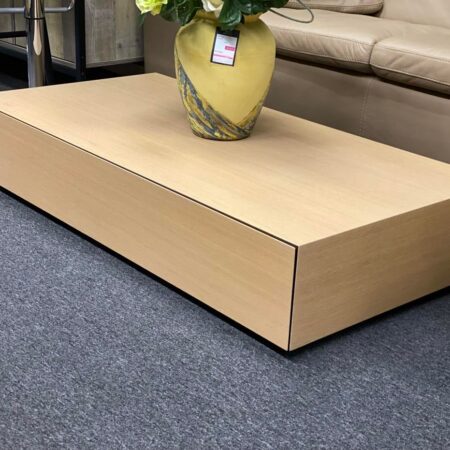 Table basse salon - DIVANI en chêne avec tiroirs de rangement