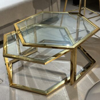 Tables basses de salon gigognes hexagonales