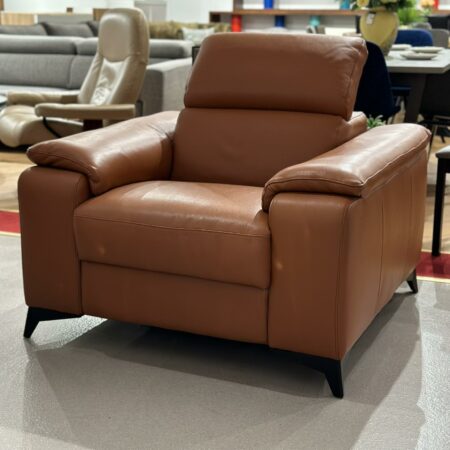 Fauteuil club relax électrique en cuir