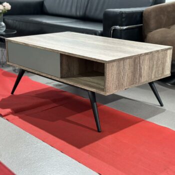 Table basse de salon effet bois avec tiroirs