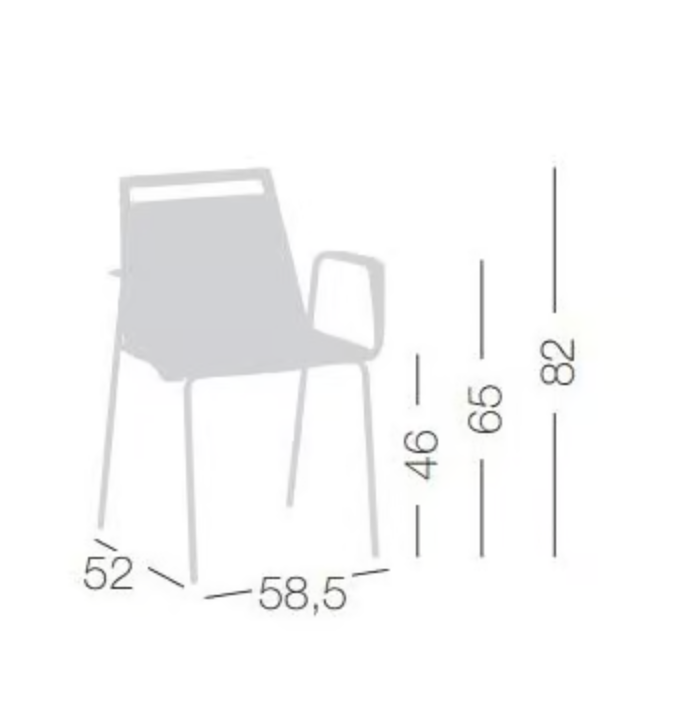 Chaise avec accoudoirs - AKAMI - Image 4