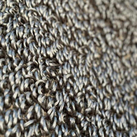 Tapis poils long gris
