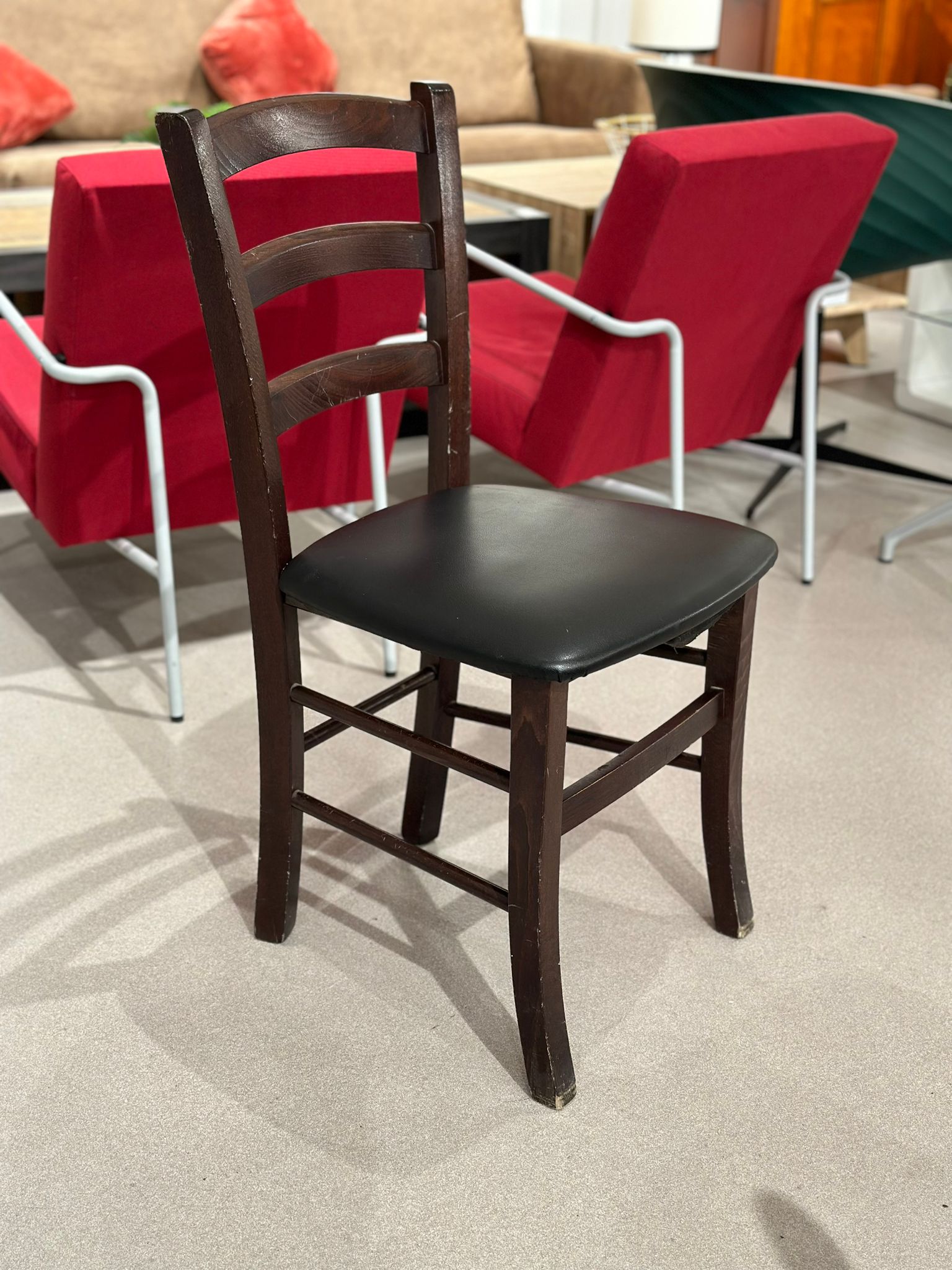 4x Chaises en bois style rustique