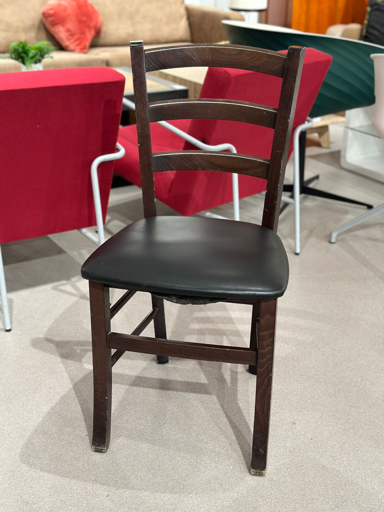 4x Chaises en bois style rustique - Image 2