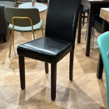 4x Chaises en cuir/similicuir brun