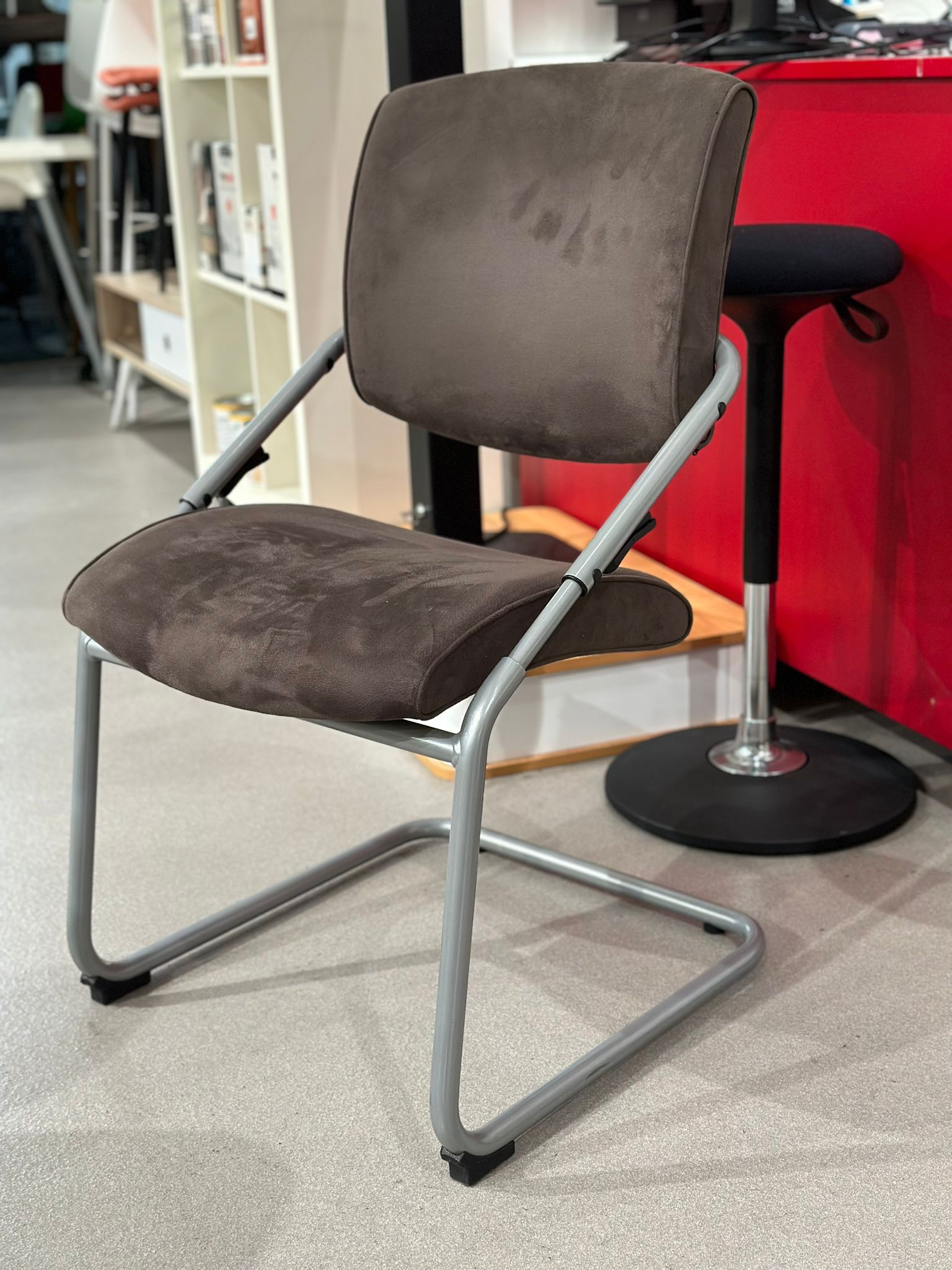 Chaise design en dossier ajustable alcantara/nubuck - Hülsta - Image 3