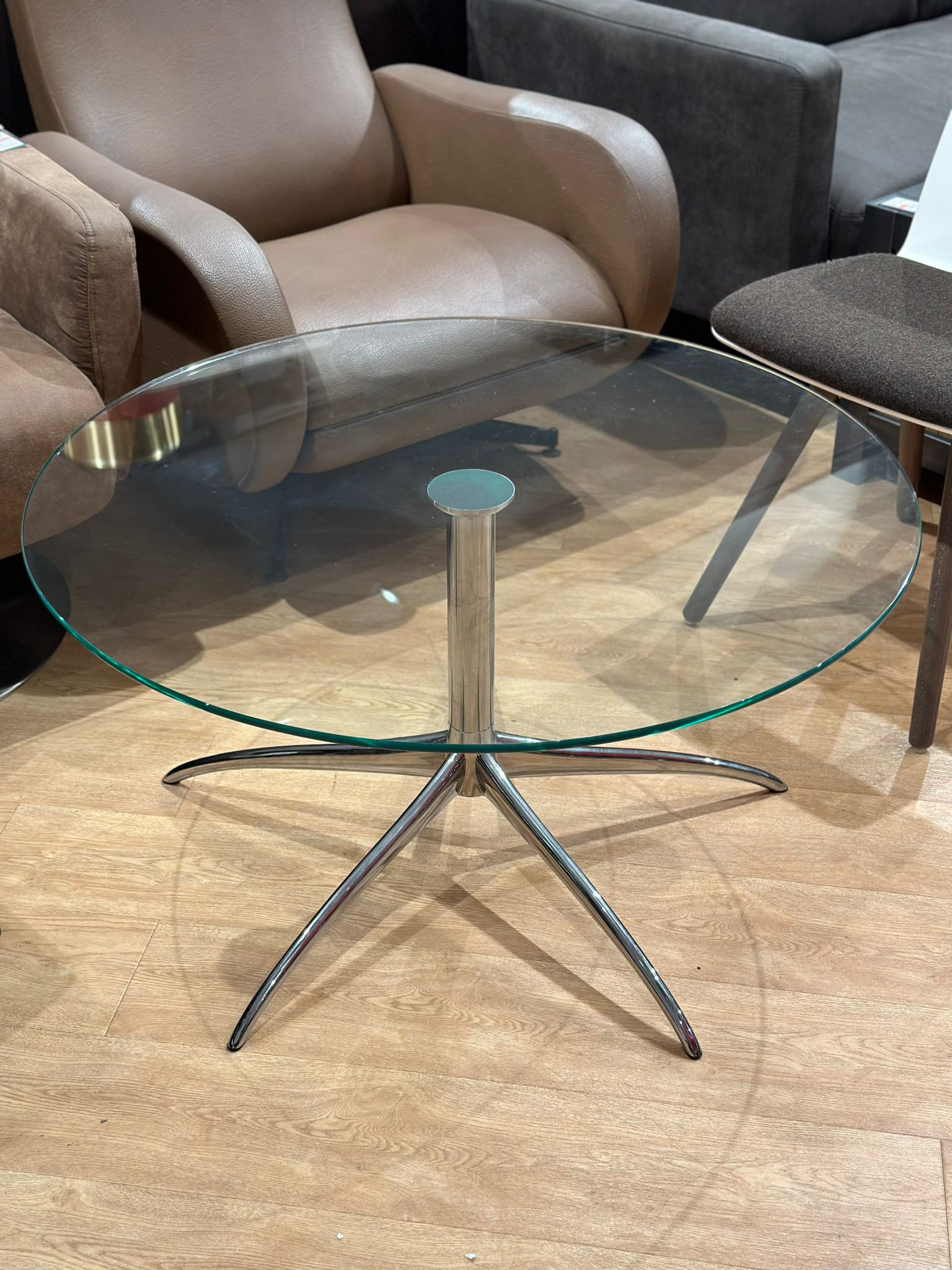 Table de salon design en verre ronde - Image 2