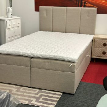 Lit Boxspring 140x200 avec espace de rangement