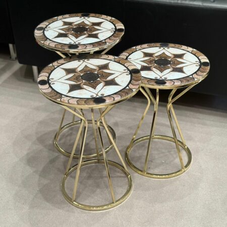 Set de 3 tables d'appoint salon