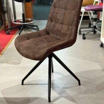 6 Chaises salle à manger pivotante en nubuck