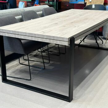 Table à manger style industriel extensible