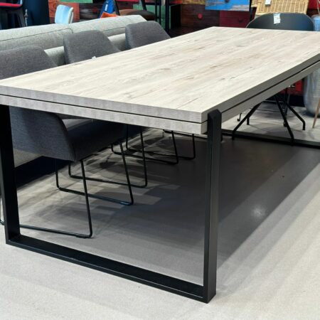 Table à manger style industriel extensible