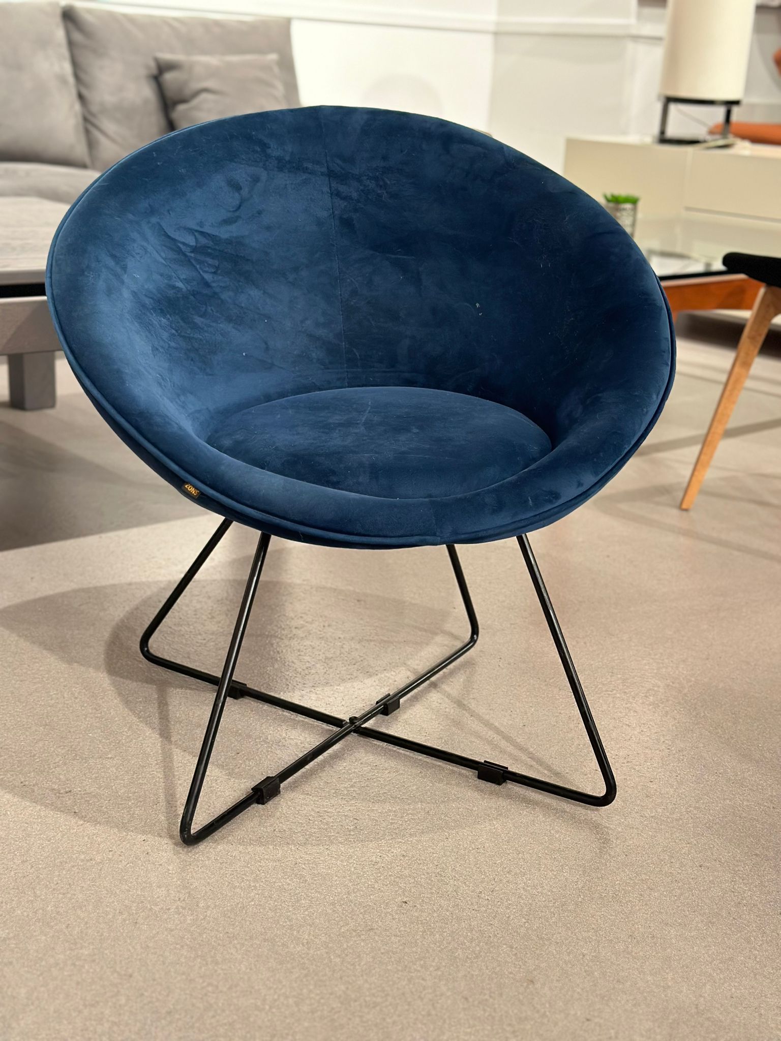 Fauteuil d'appoint en velours - ZONS - Image 3