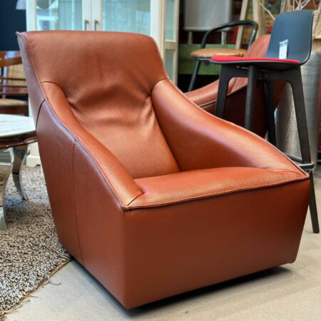 Fauteuil pivotant design en cuir - MaxDivani