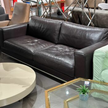 Canapé en cuir 3pl brun - IKEA