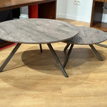 Set table de salon ronde gigognes