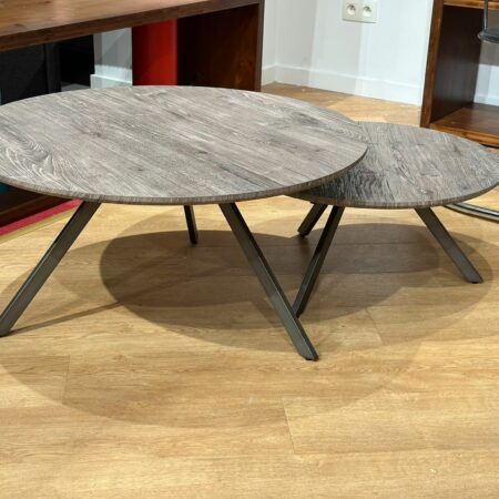 Set table de salon ronde gigognes