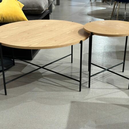 Set table de salon ronde gigognes