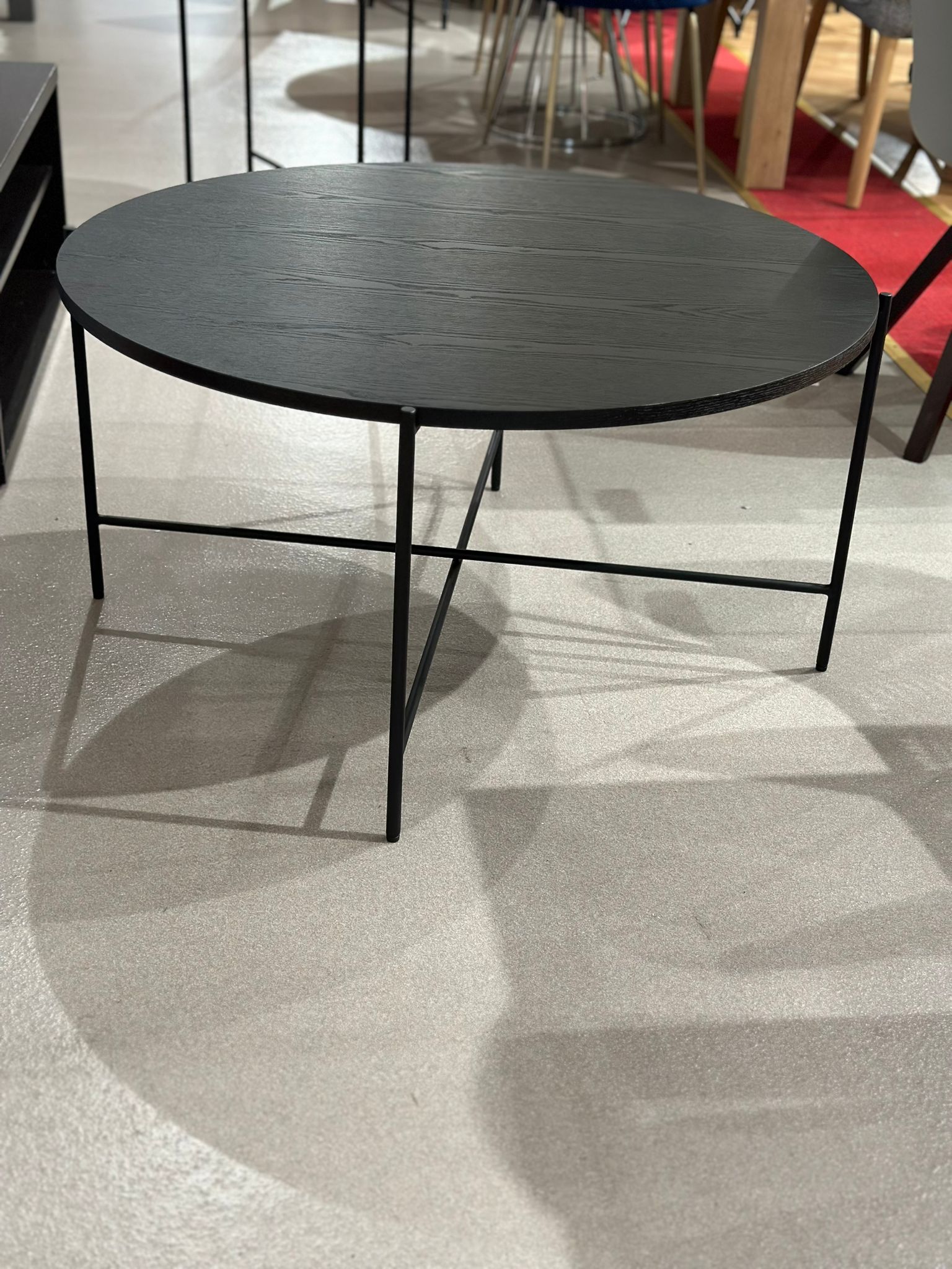 Set table de salon noir ronde gigognes - Image 6