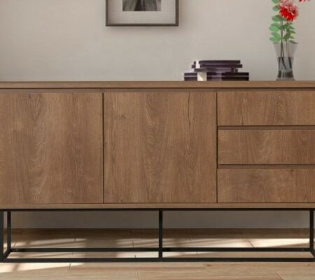 Buffet/Bahut style industriel noyer