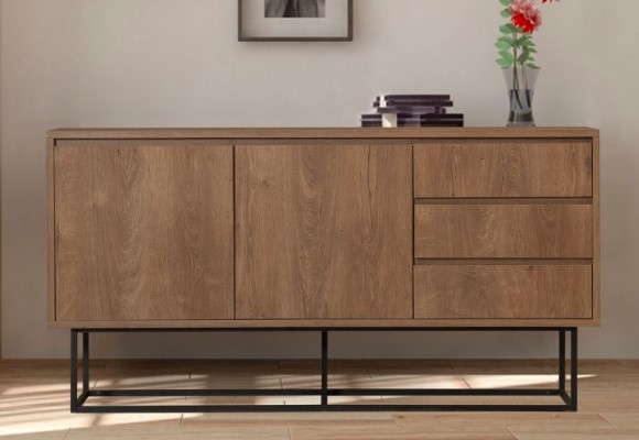 Buffet/Bahut style industriel noyer