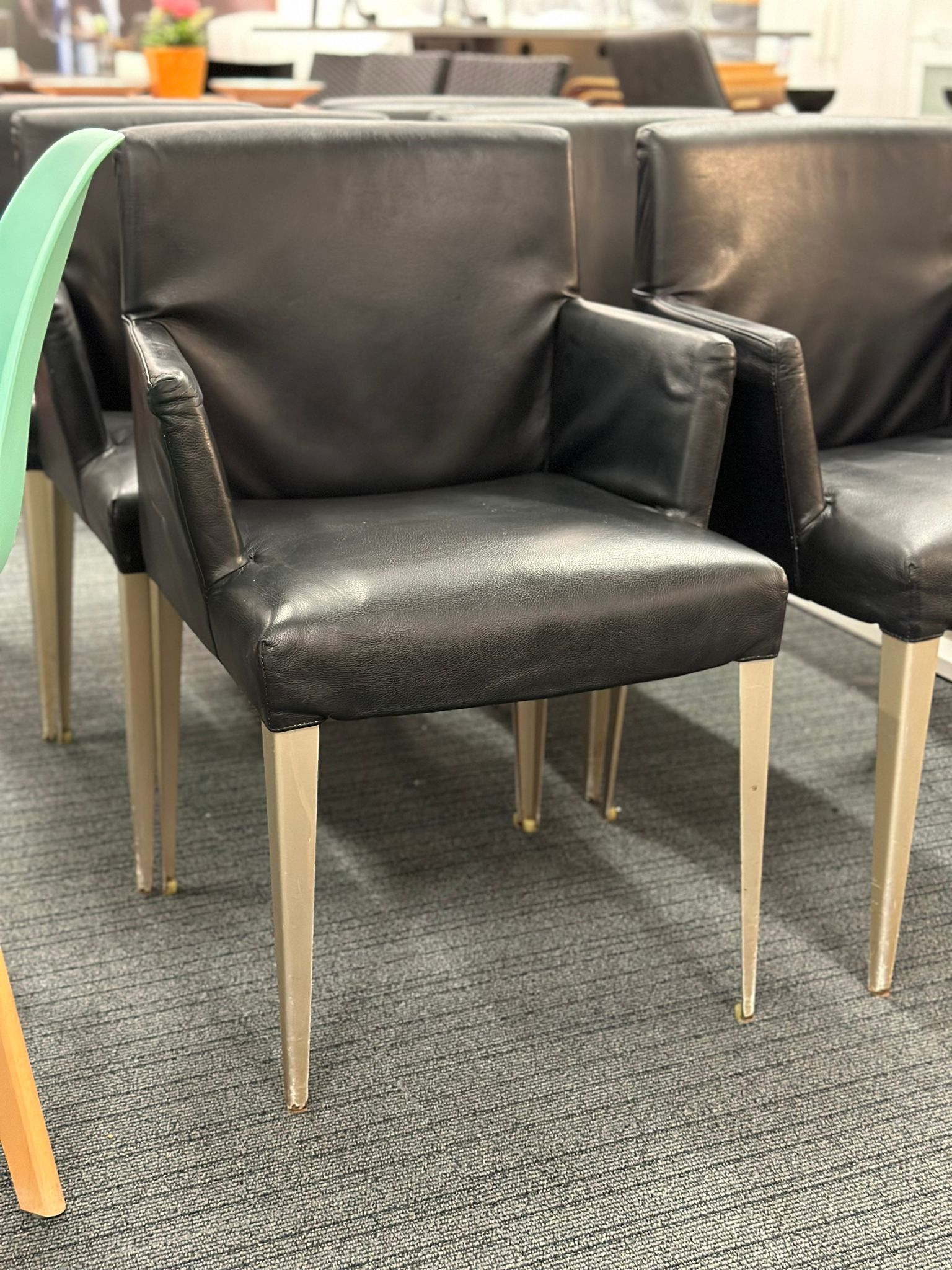 Chaise en cuir design avec accoudoirs B&B ITALIA - Melandra