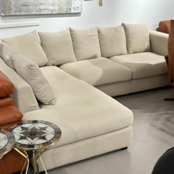 Canapé méridienne beige