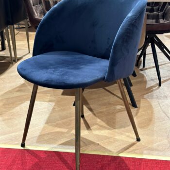 Chaise/Fauteuil en velours - Bleu (4 pièces disponible)