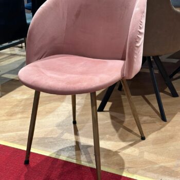 Chaise/Fauteuil en velours - Rose (4 pièces disponible)