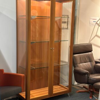 Bibliothèque/Vitrine en verre avec éclairage